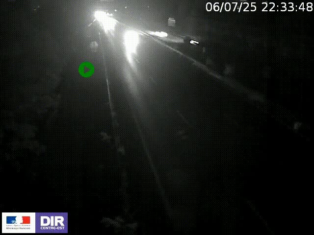 Webcam à Bron sur l'A43 à la jonction avec le boulevard périphérique de Lyon (D383). Vue orientée vers Lyon