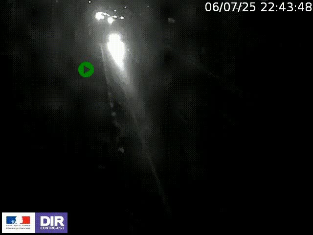 Webcam à Bron sur l'A43 à la jonction avec le boulevard périphérique de Lyon (D383). Vue orientée vers Lyon