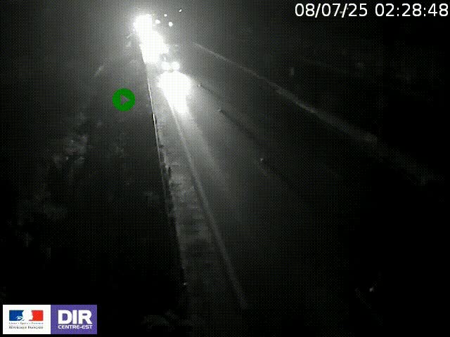 Webcam à Bron sur l'A43 à la jonction avec le boulevard périphérique de Lyon (D383). Vue orientée vers Lyon