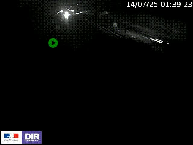 Webcam à Bron sur l'A43 à la jonction avec le boulevard périphérique de Lyon (D383). Vue orientée vers Lyon