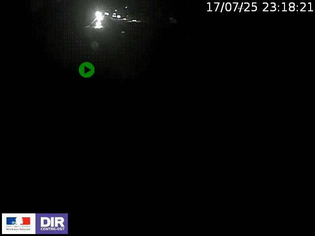 Webcam à Bron sur l'A43 à la jonction avec le boulevard périphérique de Lyon (D383). Vue orientée vers Lyon