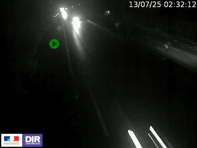 Webcam à Bron sur l'A43 à la jonction avec le boulevard périphérique de Lyon (D383). Vue orientée vers Lyon