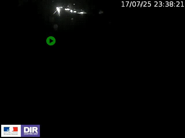Webcam à Bron sur l'A43 à la jonction avec le boulevard périphérique de Lyon (D383). Vue orientée vers Lyon