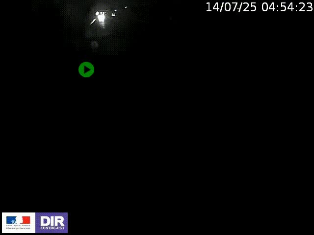 Webcam à Bron sur l'A43 à la jonction avec le boulevard périphérique de Lyon (D383). Vue orientée vers Lyon