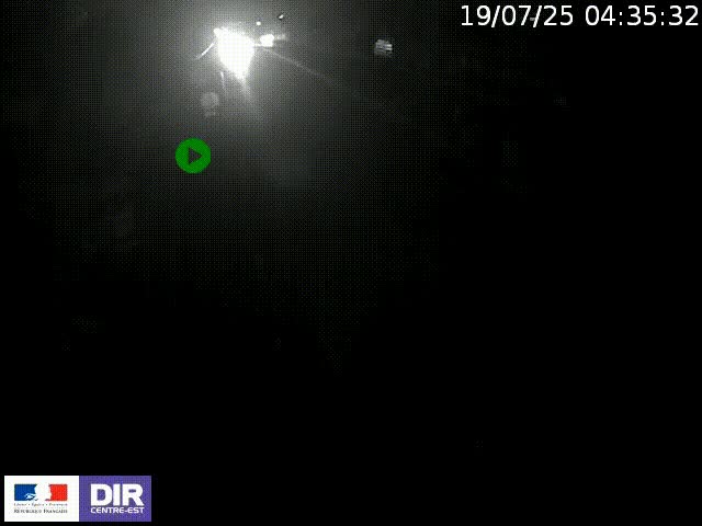 Webcam à Bron sur l'A43 à la jonction avec le boulevard périphérique de Lyon (D383). Vue orientée vers Lyon