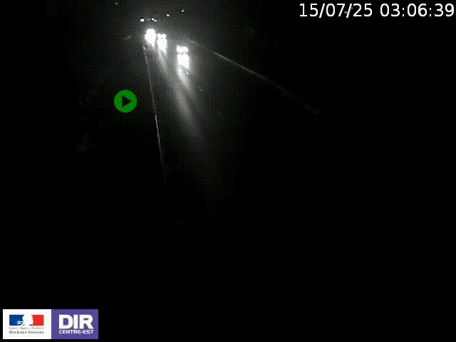 Webcam à Bron sur l'A43 à la jonction avec le boulevard périphérique de Lyon (D383). Vue orientée vers Lyon