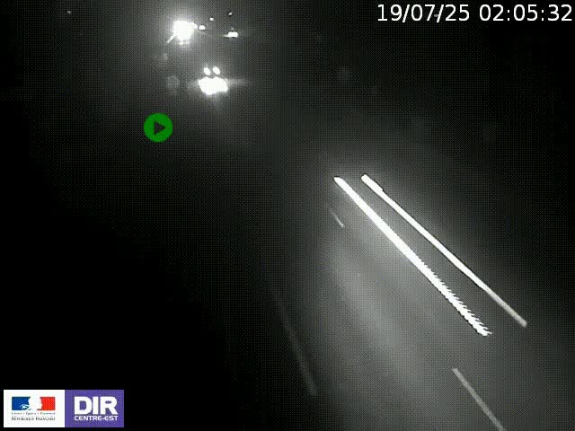 Webcam à Bron sur l'A43 à la jonction avec le boulevard périphérique de Lyon (D383). Vue orientée vers Lyon