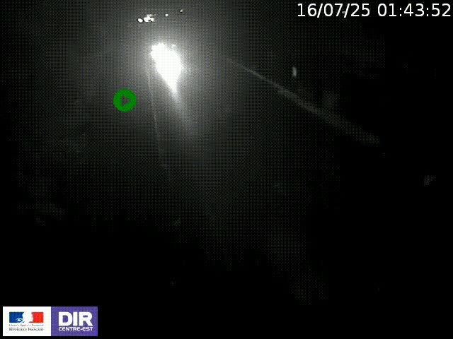 Webcam à Bron sur l'A43 à la jonction avec le boulevard périphérique de Lyon (D383). Vue orientée vers Lyon