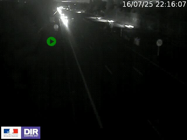 Webcam à Bron sur l'A43 à la jonction avec le boulevard périphérique de Lyon (D383). Vue orientée vers Lyon