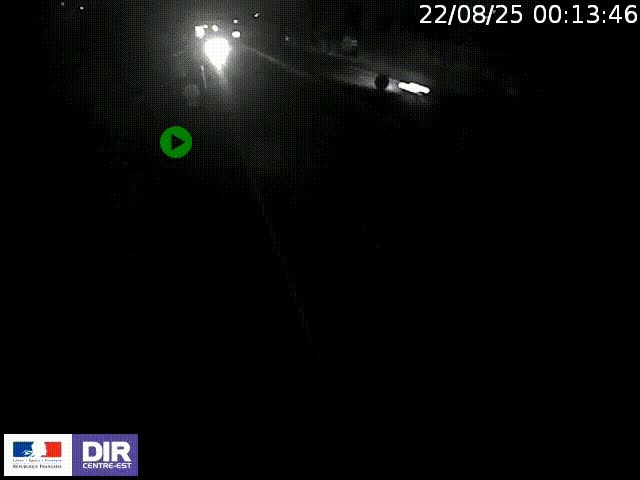 Webcam à Bron sur l'A43 à la jonction avec le boulevard périphérique de Lyon (D383). Vue orientée vers Lyon
