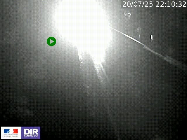 Webcam à Bron sur l'A43 à la jonction avec le boulevard périphérique de Lyon (D383). Vue orientée vers Lyon