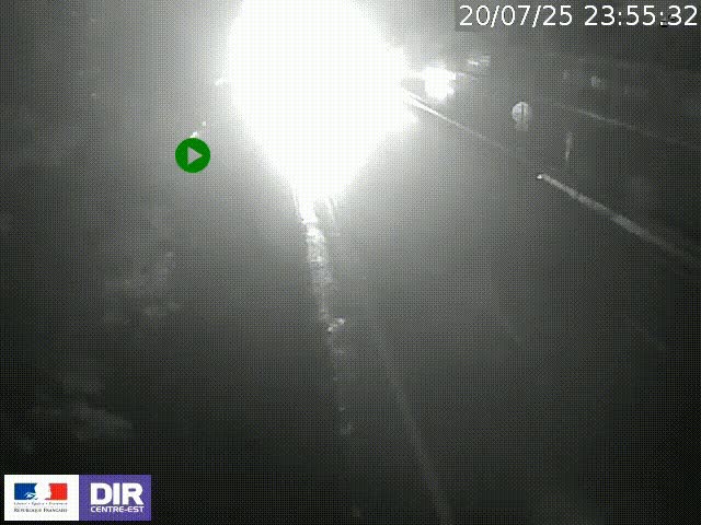 Webcam à Bron sur l'A43 à la jonction avec le boulevard périphérique de Lyon (D383). Vue orientée vers Lyon
