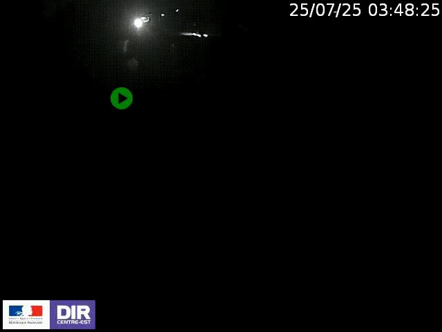 Webcam à Bron sur l'A43 à la jonction avec le boulevard périphérique de Lyon (D383). Vue orientée vers Lyon