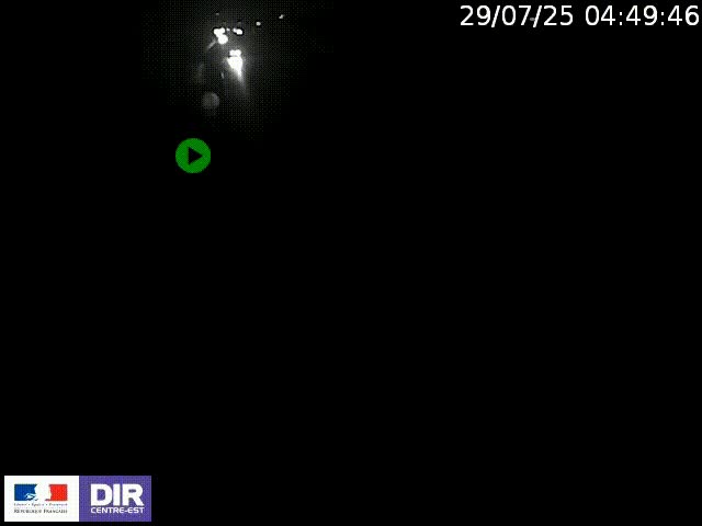 Webcam à Bron sur l'A43 à la jonction avec le boulevard périphérique de Lyon (D383). Vue orientée vers Lyon