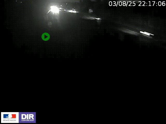 Webcam à Bron sur l'A43 à la jonction avec le boulevard périphérique de Lyon (D383). Vue orientée vers Lyon