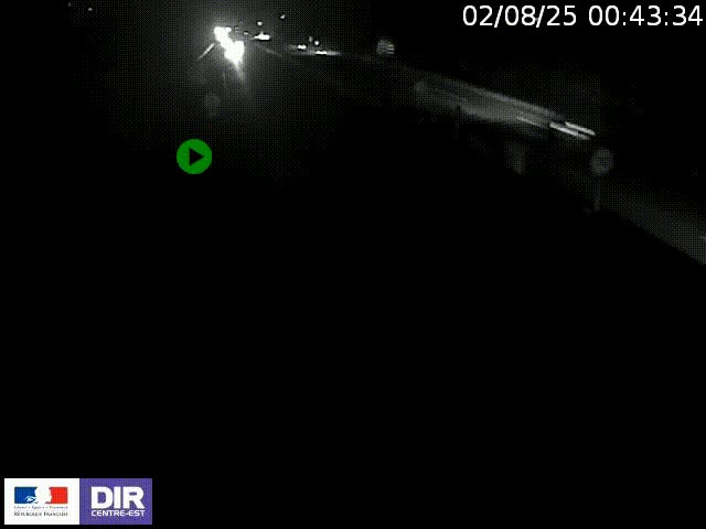 Webcam à Bron sur l'A43 à la jonction avec le boulevard périphérique de Lyon (D383). Vue orientée vers Lyon