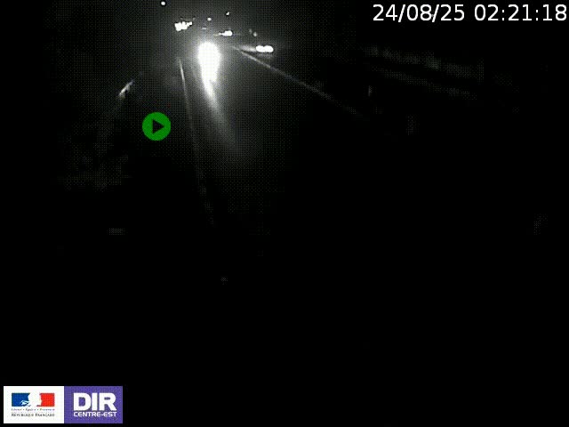 Webcam à Bron sur l'A43 à la jonction avec le boulevard périphérique de Lyon (D383). Vue orientée vers Lyon