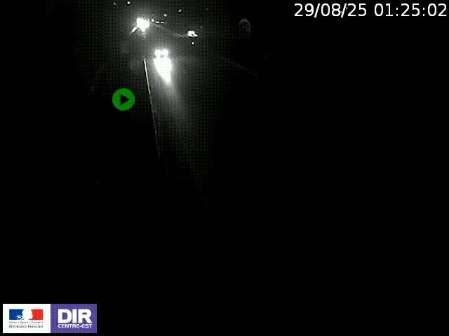 Webcam à Bron sur l'A43 à la jonction avec le boulevard périphérique de Lyon (D383). Vue orientée vers Lyon