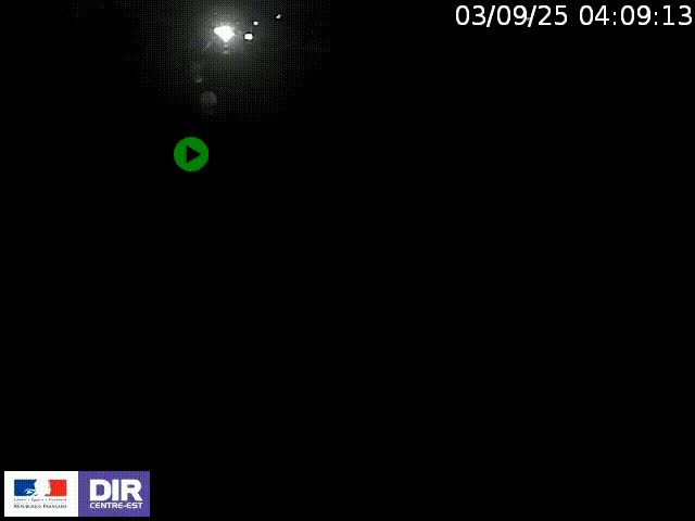 Webcam à Bron sur l'A43 à la jonction avec le boulevard périphérique de Lyon (D383). Vue orientée vers Lyon