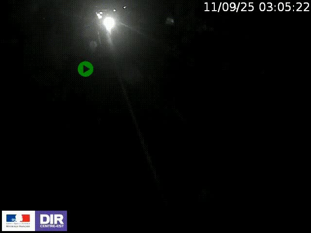 Webcam à Bron sur l'A43 à la jonction avec le boulevard périphérique de Lyon (D383). Vue orientée vers Lyon