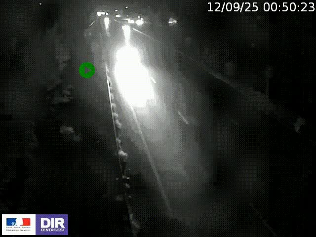 Webcam à Bron sur l'A43 à la jonction avec le boulevard périphérique de Lyon (D383). Vue orientée vers Lyon