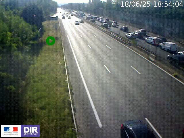 <h2>Webcam à Bron sur l'A43 à la jonction avec le boulevard périphérique de Lyon (D383). Vue orientée vers Lyon</h2>