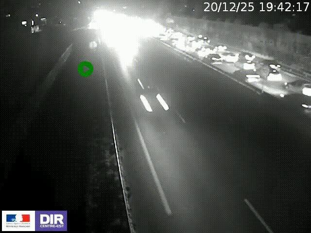 <h2>Webcam à Bron sur l'A43 à la jonction avec le boulevard périphérique de Lyon (D383). Vue orientée vers Lyon</h2>