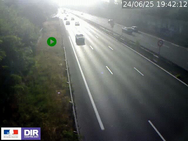 <h2>Webcam à Bron sur l'A43 à la jonction avec le boulevard périphérique de Lyon (D383). Vue orientée vers Lyon</h2>