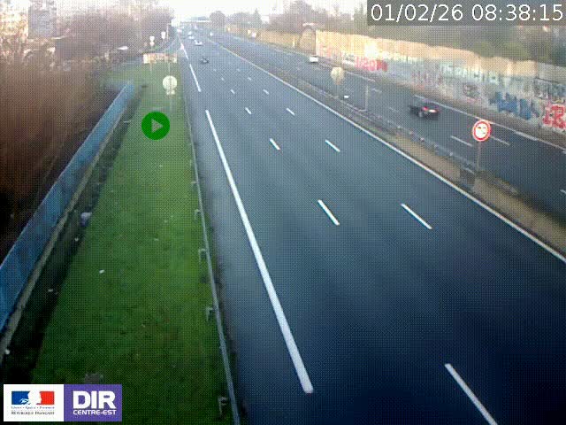 <h2>Webcam à Bron sur l'A43 à la jonction avec le boulevard périphérique de Lyon (D383). Vue orientée vers Lyon</h2>