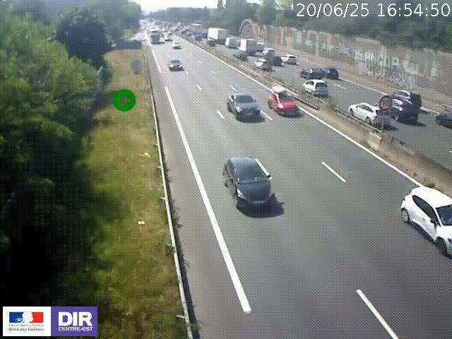 <h2>Webcam à Bron sur l'A43 à la jonction avec le boulevard périphérique de Lyon (D383). Vue orientée vers Lyon</h2>