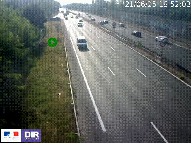 <h2>Webcam à Bron sur l'A43 à la jonction avec le boulevard périphérique de Lyon (D383). Vue orientée vers Lyon</h2>