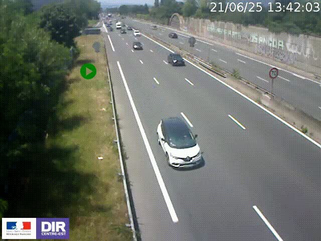 <h2>Webcam à Bron sur l'A43 à la jonction avec le boulevard périphérique de Lyon (D383). Vue orientée vers Lyon</h2>
