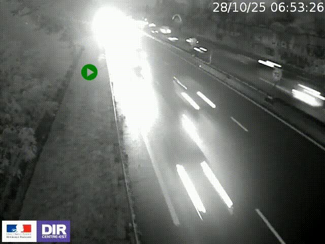 <h2>Webcam à Bron sur l'A43 à la jonction avec le boulevard périphérique de Lyon (D383). Vue orientée vers Lyon</h2>