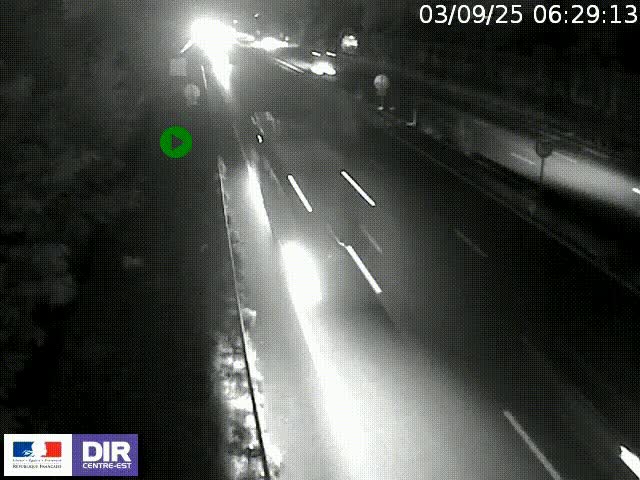 <h2>Webcam à Bron sur l'A43 à la jonction avec le boulevard périphérique de Lyon (D383). Vue orientée vers Lyon</h2>