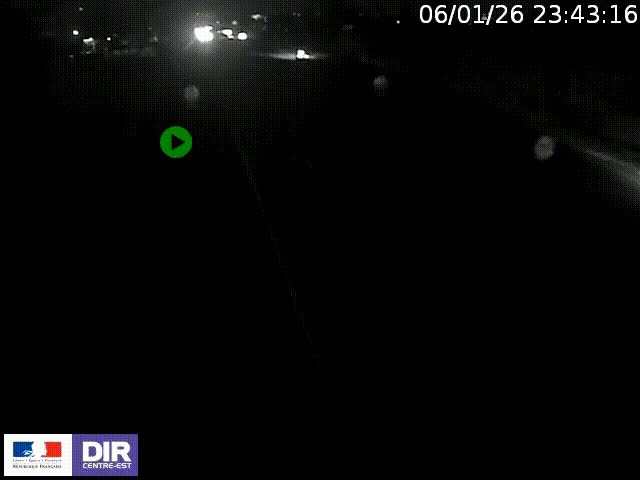 Webcam à Bron sur l'A43 à la jonction avec le boulevard périphérique de Lyon (D383). Vue orientée vers Lyon