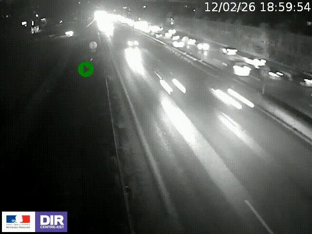 <h2>Webcam à Bron sur l'A43 à la jonction avec le boulevard périphérique de Lyon (D383). Vue orientée vers Lyon</h2>