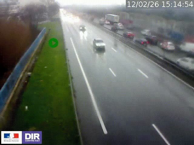 <h2>Webcam à Bron sur l'A43 à la jonction avec le boulevard périphérique de Lyon (D383). Vue orientée vers Lyon</h2>