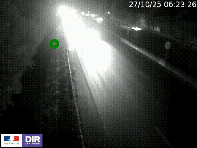 <h2>Webcam à Bron sur l'A43 à la jonction avec le boulevard périphérique de Lyon (D383). Vue orientée vers Lyon</h2>