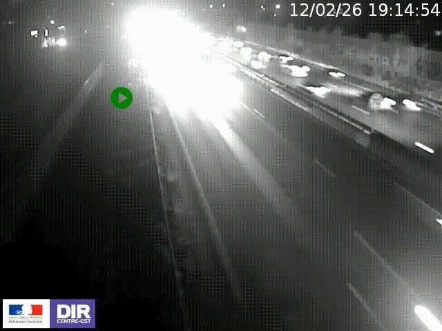 <h2>Webcam à Bron sur l'A43 à la jonction avec le boulevard périphérique de Lyon (D383). Vue orientée vers Lyon</h2>