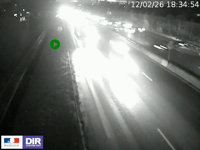 <h2>Webcam à Bron sur l'A43 à la jonction avec le boulevard périphérique de Lyon (D383). Vue orientée vers Lyon</h2>