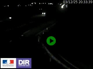 <h2>Webcam routière sur la RN6 à Auxerre, à hauteur de la sortie Monéteau, en direction de l'A6 (Gurgy)</h2>