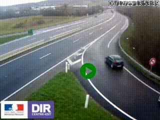 <h2>Webcam routière sur la RN6 à Auxerre, à hauteur de la sortie Monéteau, en direction de l'A6 (Gurgy)</h2>