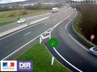 <h2>Webcam routière sur la RN6 à Auxerre, à hauteur de la sortie Monéteau, en direction de l'A6 (Gurgy)</h2>