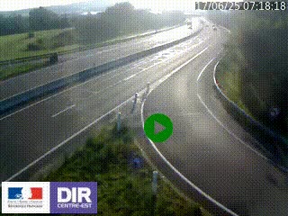Webcam routière sur la RN6 à Auxerre, à hauteur de la sortie Monéteau, en direction de l'A6 (Gurgy)