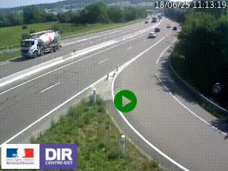 Webcam routière sur la RN6 à Auxerre, à hauteur de la sortie Monéteau, en direction de l'A6 (Gurgy)