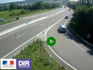 Webcam routière sur la RN6 à Auxerre, à hauteur de la sortie Monéteau, en direction de l'A6 (Gurgy)