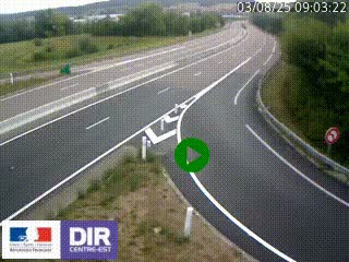 Webcam routière sur la RN6 à Auxerre, à hauteur de la sortie Monéteau, en direction de l'A6 (Gurgy)