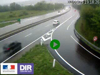 Webcam routière sur la RN6 à Auxerre, à hauteur de la sortie Monéteau, en direction de l'A6 (Gurgy)