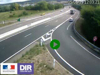 Webcam routière sur la RN6 à Auxerre, à hauteur de la sortie Monéteau, en direction de l'A6 (Gurgy)
