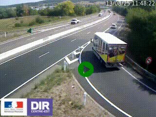 Webcam routière sur la RN6 à Auxerre, à hauteur de la sortie Monéteau, en direction de l'A6 (Gurgy)